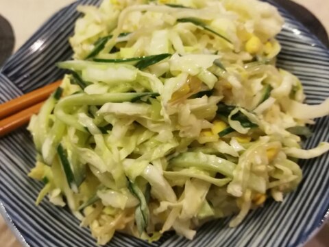 白菜・豆もやし・きゅうりのゆず胡椒マヨ和え